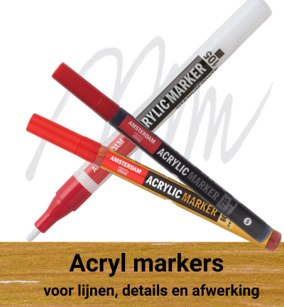 Acryl markers – voor strakke lijnen, details en afwerking