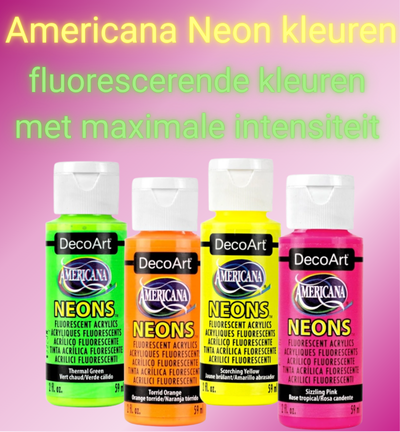 Americana Neon acrylverf fluorescerende kleuren met maximale intensiteit