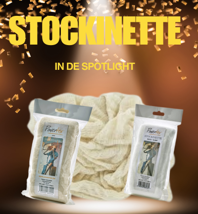 Stockinette Katoen Open geweven stof die je Powertex kunst tot leven brengt