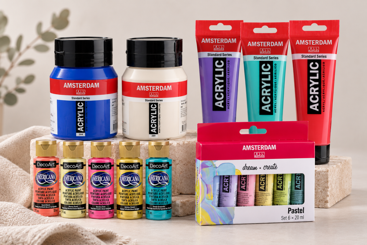 Welke acrylverf is geschikt voor mixed media?