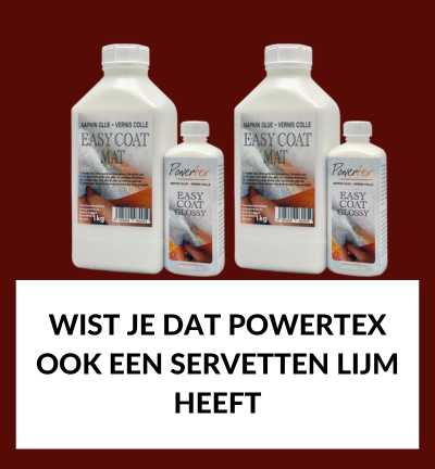Wist je dat Powertex ook een servettenlijm heeft?
