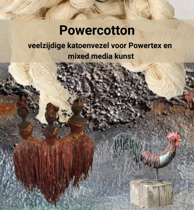 Powercotton katoenvezel voor Powertex, haren en textuurkunst