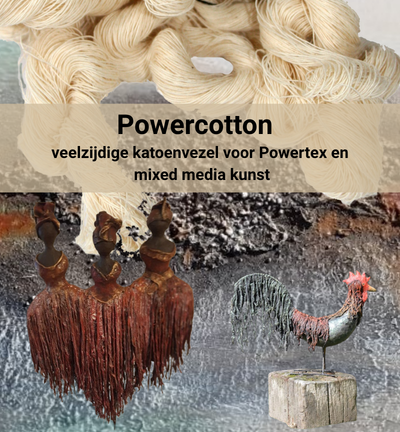 Powercotton katoenvezel voor Powertex, haren en textuurkunst