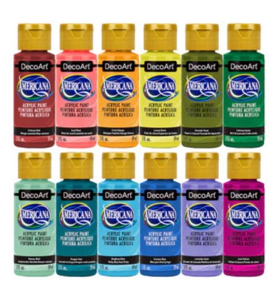Set DecoArt 12 Nieuwe Americana Acrylics Kleuren 2025