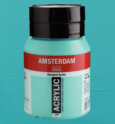 Amsterdam Standard Series Acrylverf Pot 500 ml Turkooisgroen 661
