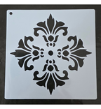 Barok bloem stencil 15 x 15 cm nr 1