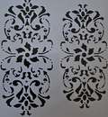 Barok bloempatroon 5 stencil 20 x 20 cm nr 1
