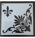 Barok hoek stencil 15 x 15 cm nr 2