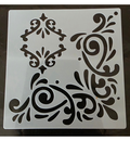 Barok hoek stencil 15 x 15 cm nr 3