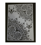 Lotus  en Damast 30 x 20,5 cm stencils
