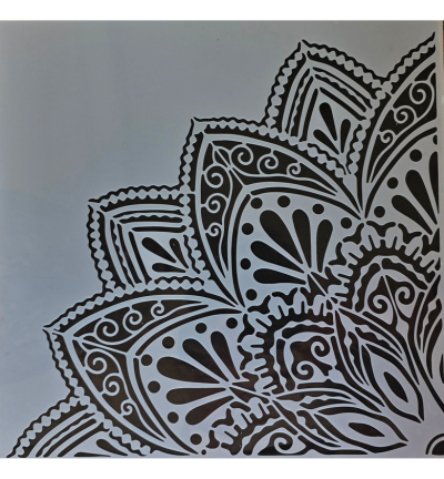 Mandala grote kwart  30 x 30 cm stencil nr 10