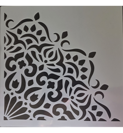 Mandala grote kwart 30 x 30 cm stencil nr 6