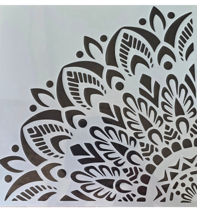 Mandala grote kwart  30 x 30 cm stencil nr 7