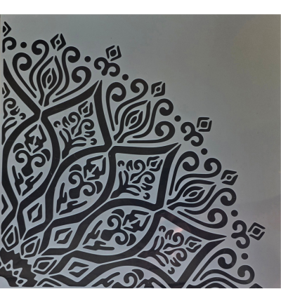 Mandala grote kwart 30 x 30 cm stencil nr 9