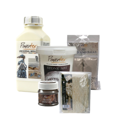 Powertex textuur bundel – jouw creatieve basis voor lagen, diepte en verrassing
