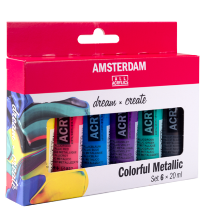 Standard Series acrylverf kleurrijke metallic set | 6 x 20 ml