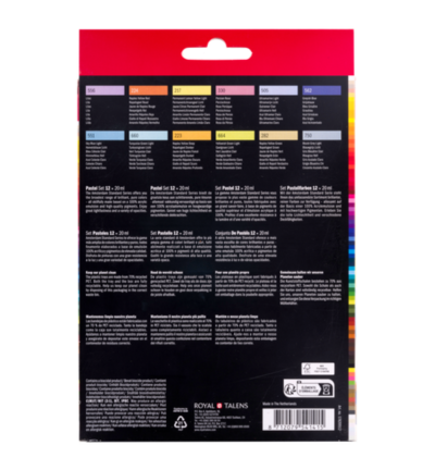 Standard Series acrylic paint pastel set | 12 x 20 ml