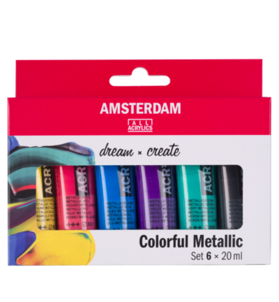 Standard Series acrylverf kleurrijke metallic set | 6 x 20 ml