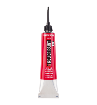 Reliëf verf tube 20 ml Donkerrood 302