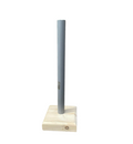 Houtenblok met 40 cm PVC pijp