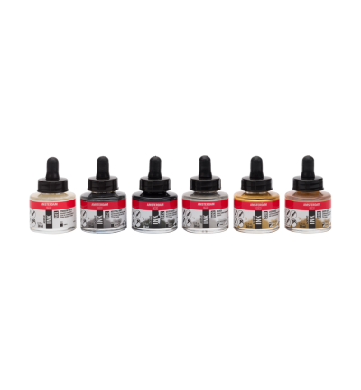 Amsterdam Acrylinkt lettering set | 6 x 30 ml