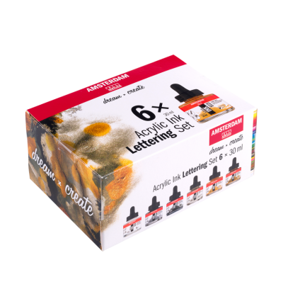 Amsterdam Acrylinkt lettering set | 6 x 30 ml