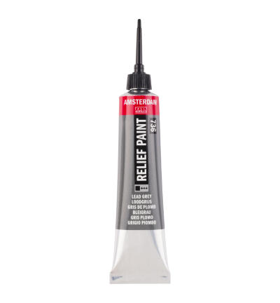 Reliëf verf tube 20 ml Loodgrijs 736