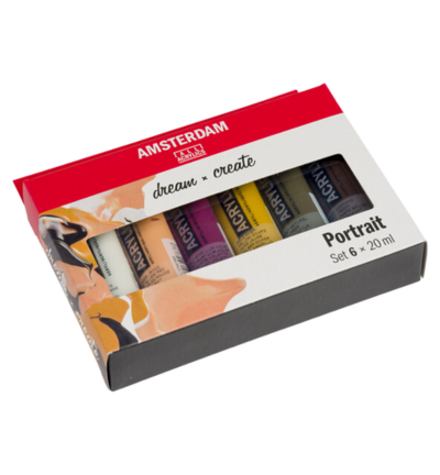 Amsterdam Standard Series acrylverf portret set | 6 × 20 ml
