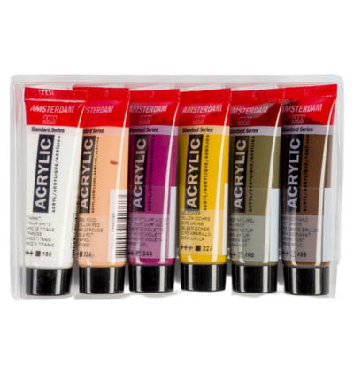 Amsterdam Standard Series acrylverf portret set | 6 × 20 ml