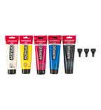 AmsterdamStandard Series acrylverf primaire set | 5 x 120 ml + 3 doseertuiten