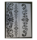 2x Barok rand 30 x 11 cm stencil nr 1