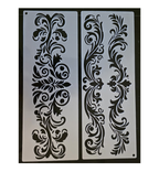 2x Barok rand 30 x 11 cm stencil nr 3