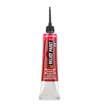 Reliëf verf tube 20 ml Roodbruin 422