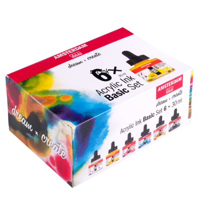 Amsterdam Acrylinkt basisset | 6 x 30 ml