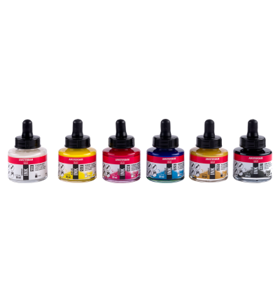 Amsterdam Acrylinkt basisset | 6 x 30 ml