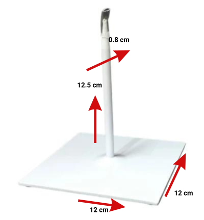 Witte sokkel 12x12cm