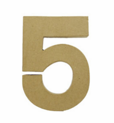 Paper Shape mini cijfers ± 9.5 nr. 5