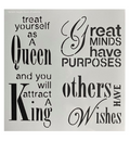 Queen and king stencil 30 x 30 cm