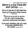 Stencil: Silence is a true friend 15x15cm OP=OP